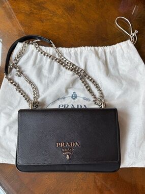 Prada Black Saffiano Crossbody Bag